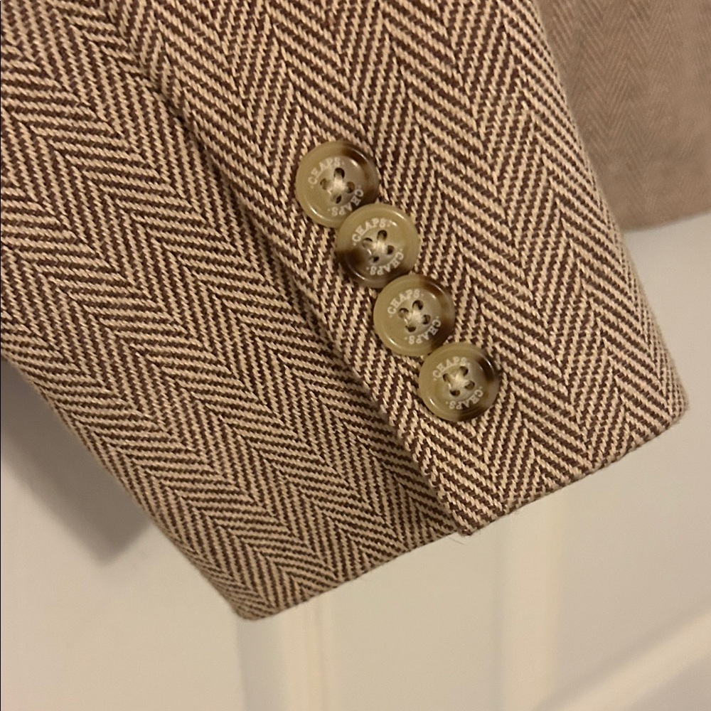 Chaps Tan Textured Blazer - Picture 5 of 6